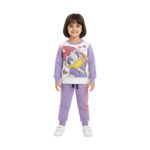 Girls Daisy Duck Printed Tracksuit – Purple