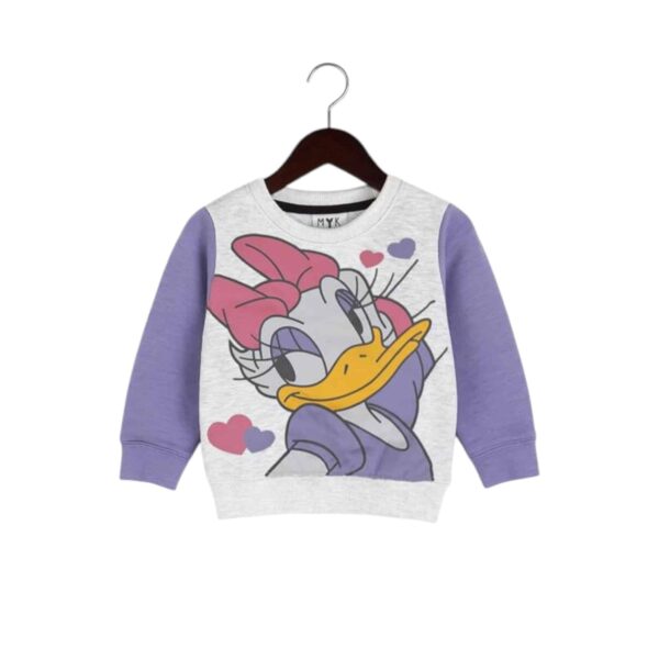 Girls Daisy Duck Printed Tracksuit – Purple