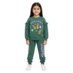 Girls Let Your Spirit Fly Butterfly Tracksuit – Green