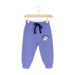 Girls Keep Smiling Flower Printed Tracksuit – Grey & Purple