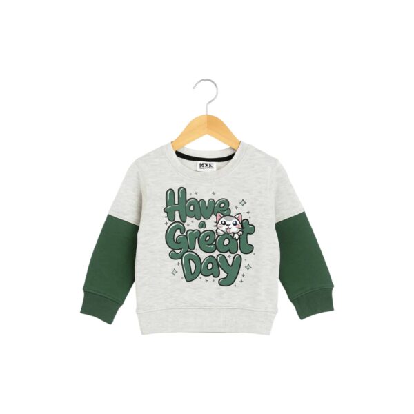 Girls Have a Great Day Printed Tracksuit – Green & White