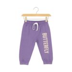 Girls Butterfly Printed Tracksuit – Purple & Yellow