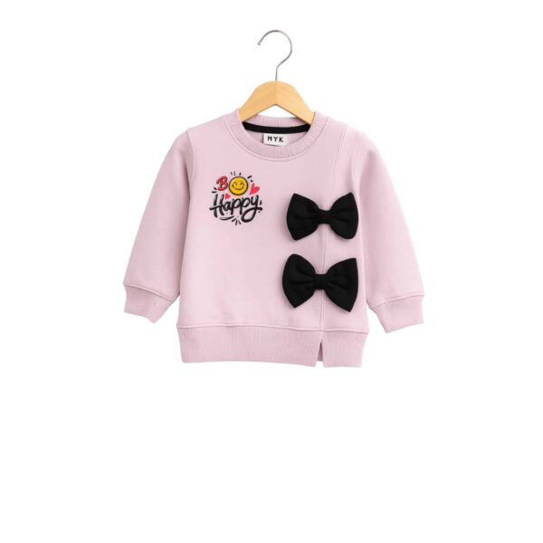 Girls Be Happy Bow Tracksuit – Pink & Black