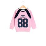 Girls Confident 88 Print Tracksuit – Pink & Navy