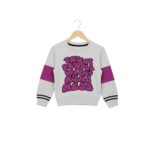 Girls Treat People With Kindness Print Tracksuit – Purple & White