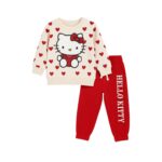 Girls Hello Kitty Tracksuit – Red & Cream