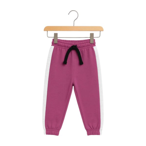 Girls Sweet Love Printed Tracksuit – Light Gray & Magenta