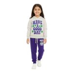 Girls Have a Good Day Hoodie Tracksuit – Purple