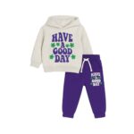 Girls Have a Good Day Hoodie Tracksuit – Purple