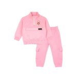 Girls Bugs Bunny Half-Zip Tracksuit – Pink