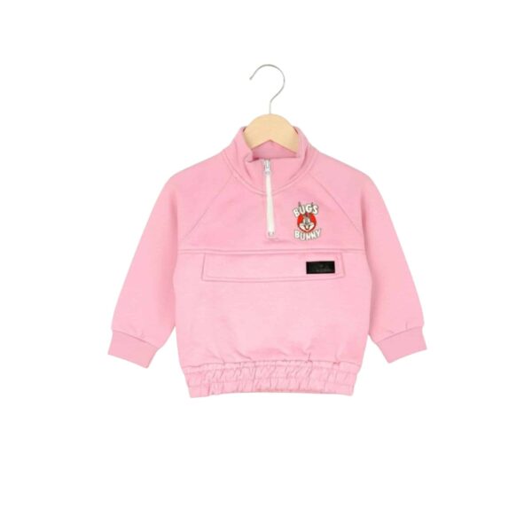 Girls Bugs Bunny Half-Zip Tracksuit – Pink