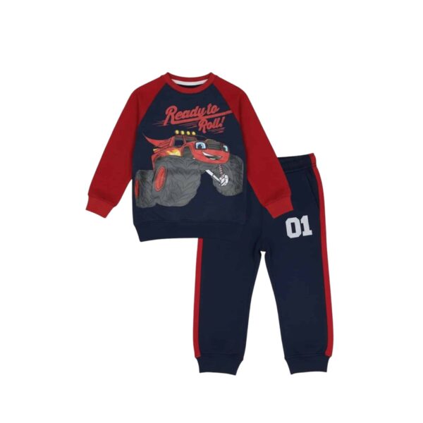 Boys "Ready to Roll" Monster Truck Graphic Tracksuit – Navy